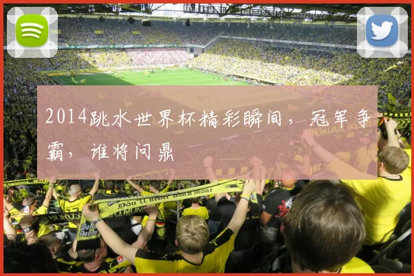 2014跳水世界杯精彩瞬间，冠军争霸，谁将问鼎